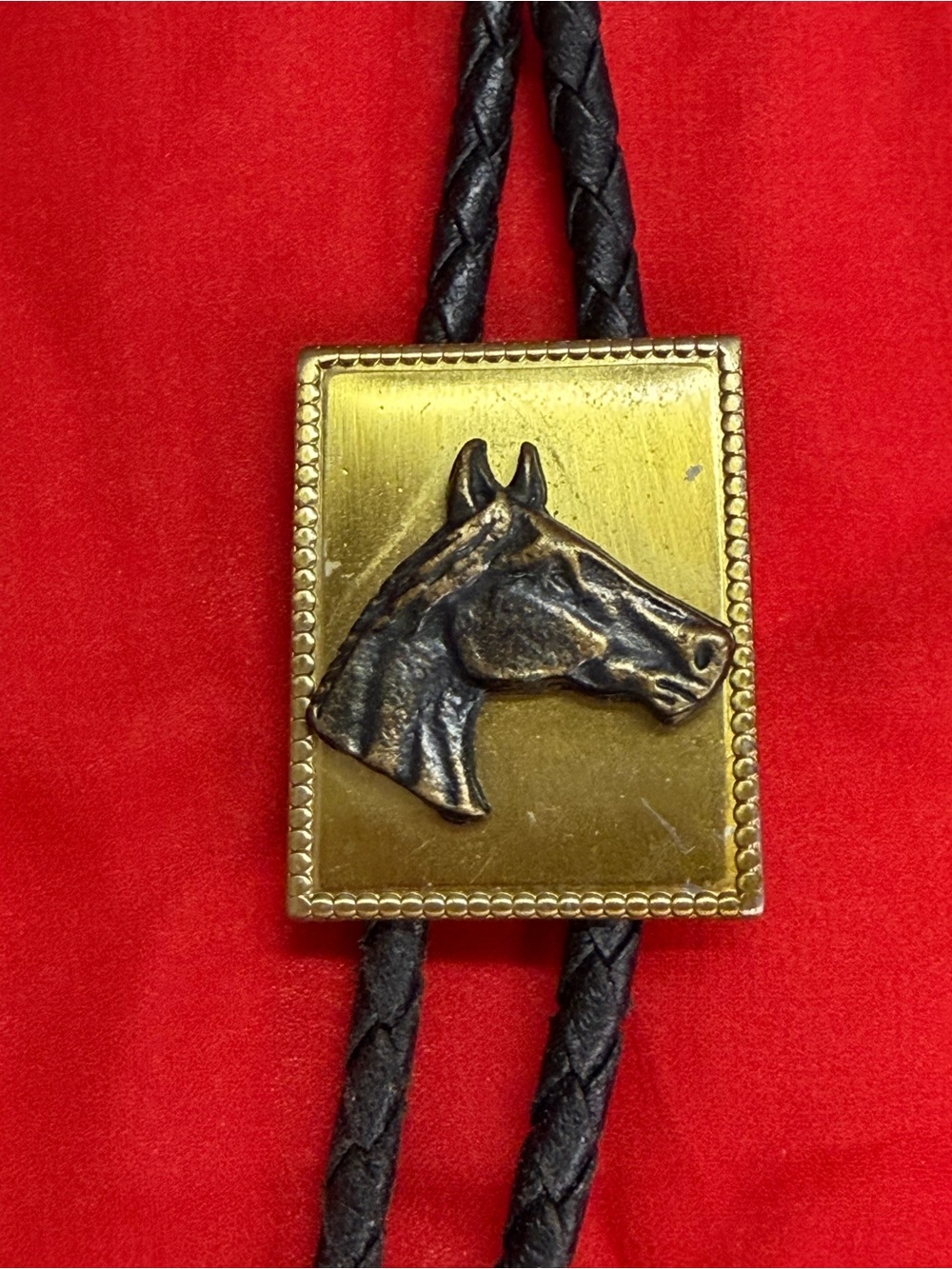 VINTAGE HORSE BOLO TIE